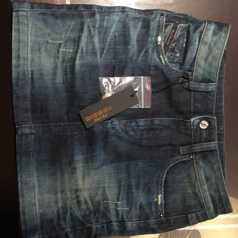 Diesel Black Gold Mini Skirt